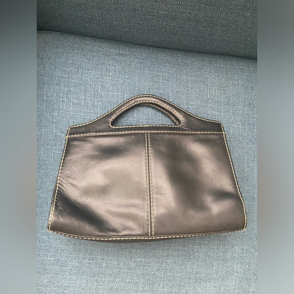 Vintage Fossil Black Leather Top Handles & Crossbody/Shoulder Purse Bag - Picture 15 of 16